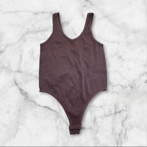 Gypsy & Jade Brown Ribbed Bodysuit Size Small/Medium
